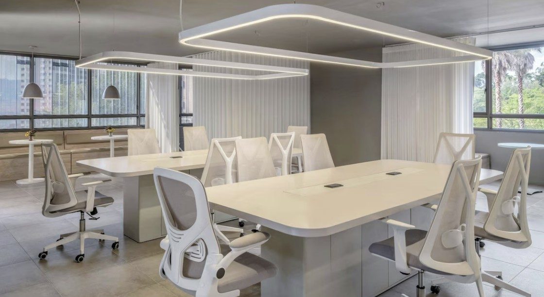 El centro de trabajo del hotel