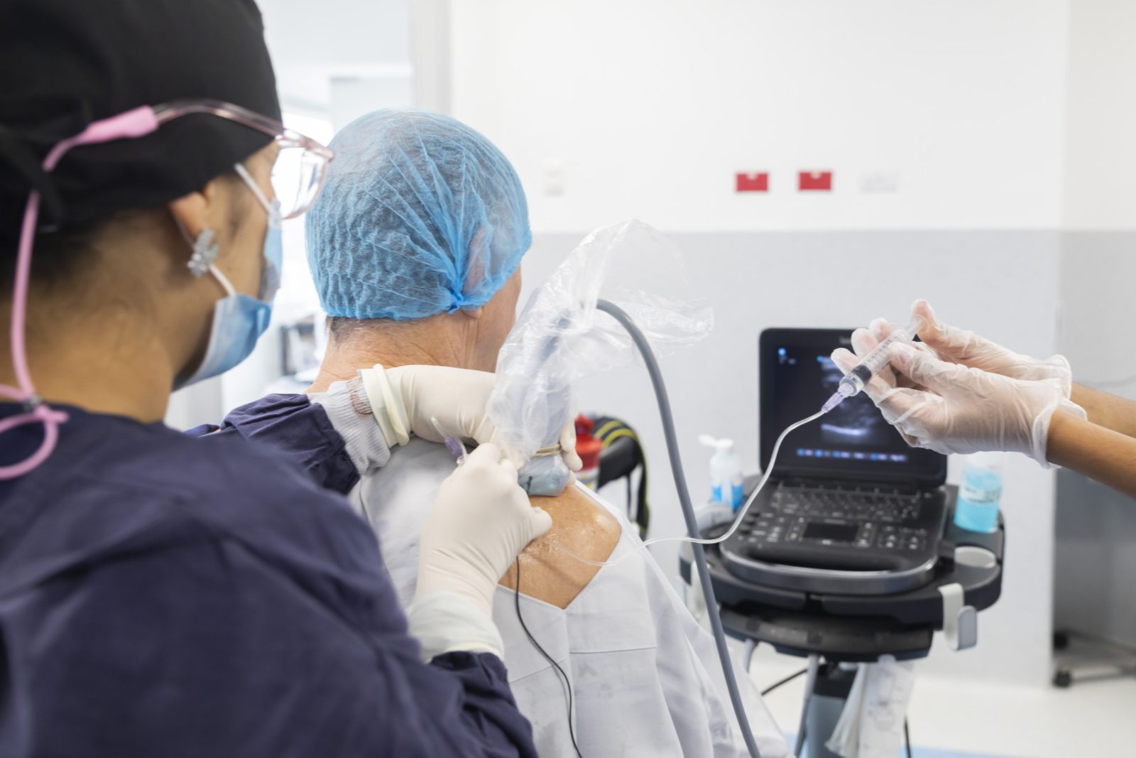Ultrasound guidance during an application